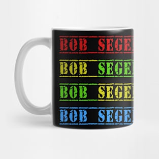 bob seger 4 text vintage retro faded Mug